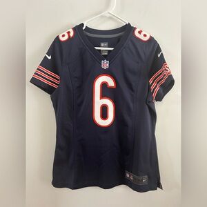 Chicago Bears Football Jersey Womens Large Navy 6 Cutler NFL Nike On Field